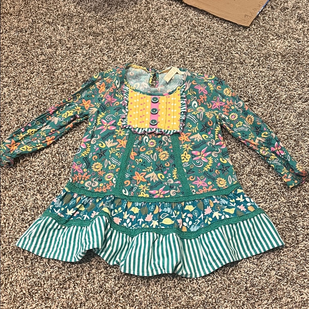 Matilda Jane Teal and Pink Patterned Dress